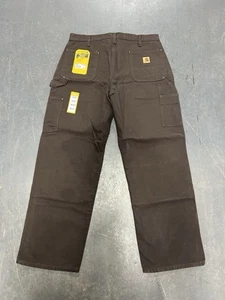 Carhartt Men’s Double Knee Pants Brown Size 36x30 Duck Canvas Carpenter Workwear - Picture 1 of 6