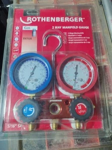 ROTHERNBERGER TWO WAY MANIFOLD GAUGE WITH CHARGING HOSE - Picture 1 of 1