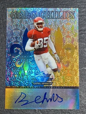 2012 Leaf Valiant Blue 03/99 Greg Childs #GC1 Rookie Auto RC NM/MT  - SC-213 - Image 1 of 3