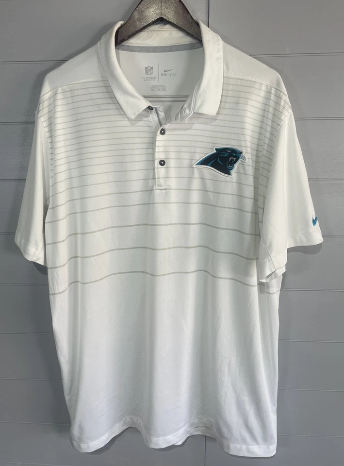 Рубашка поло для гольфа мужская Nike Carolina Panthers XXL Dri-Fit NFL полевой футбол - Изображение 1 из 4