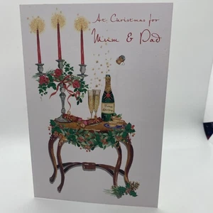 At Christmas For Mum And Dad Christmas Greetings Card - Picture 1 of 2