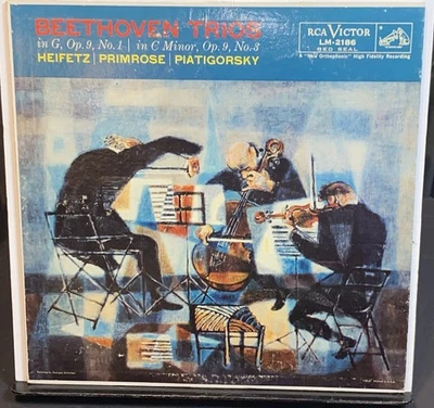 BEETHOVEN String Trios Op. 9 #1-3 - HEIFETZ & PRIMROSE & PIATIGORSKY LM-2186 - Image 1 of 4