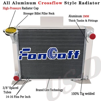 3-ROW Aluminum Radiator For 1982-1994 1990 Ford Ranger V8 Engine Swap - Image 1 of 4