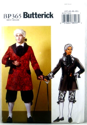 BUTTERICK PATTERN BP365 UNCUT COSTUME Baroque French Aristocrat SIZE 42 44 46 48 - Image 1 of 2