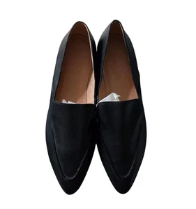 Madewell The Frances Skimmer Black Preppy Leather Loafers Women's Size 10 - Picture 1 of 12