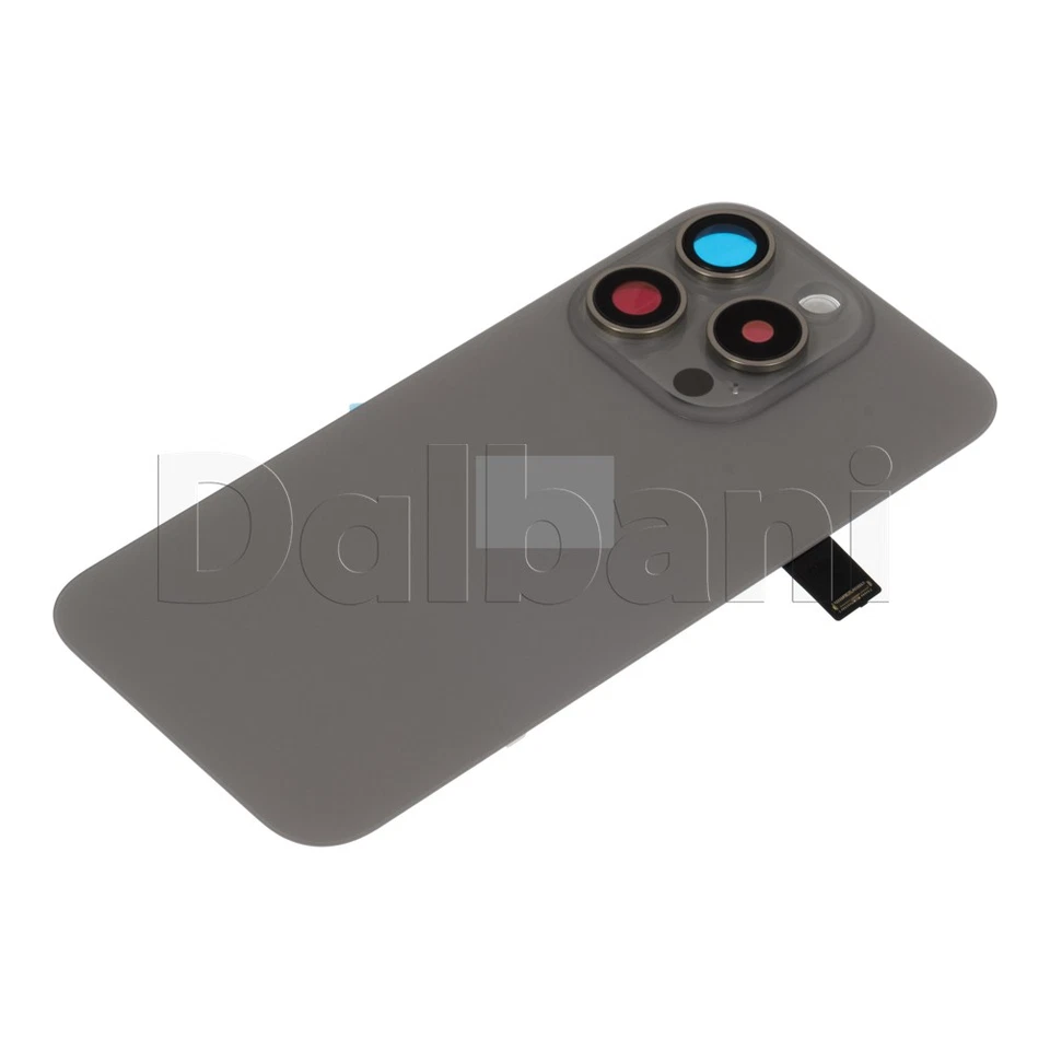 Gray Replacement Back Glass Housing Frame For iPhone 15 Pro Battery Cover - Image 1 of 4