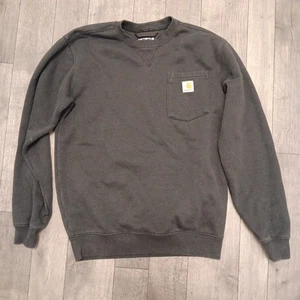 Carhartt Sweatshirt Herren S Small Schwarz Loose Fit Rundhals Pullover Langarm - Bild 1 von 7