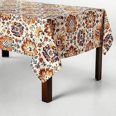Threshold Oblong Washable Tablecloth 60x84 in Cotton Polly Fall Floral Unlined - Image 1 of 4