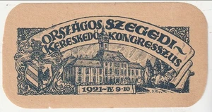 Czechoslovakia - National Szeged Merchant Congress label 1921(M) - Picture 1 of 1