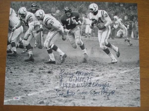 Lenny Moore HOF Baltimore Colts Half Back Signed 16x20 Photo PSA/DNA - Picture 1 of 3