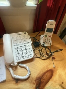 V-Tech Telefon przewodowy i bezprzewodowy Brakujący jeden adapter Wzmocniony - Zdjęcie 1 z 3