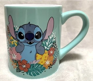 NEW STITCH "Weird But Cute" Mint Green 14oz Disney Ceramic Coffee Mug Excellent - Picture 1 of 14