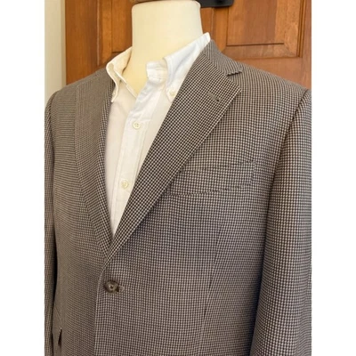 Joseph Abboud Silk Wool Sport Coat Mens 40S Brown Two-Button Blazer Jacket - Image 1 of 4