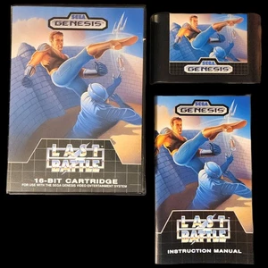Last Battle (Sega Genesis, 1990) cartuccia completa manuale custodia artwork ottime condizioni - Foto 1 di 7