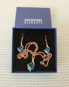 Stupenda Parure Turchese Swarovski Elements Come Nuova!! Super Prezzo+omaggio! - Foto 1 di 2