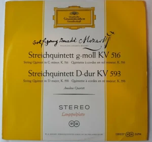 DG 138 057 Mozart Str Quintets in g 516, D 593 (Amadeus + Aronowitz) rare tulip - Picture 1 of 3
