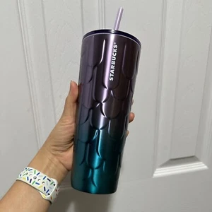 Starbucks Spring 2023 Vassoio viola Twilight Ombre scala a sirena inox 24 oz - Foto 1 di 5