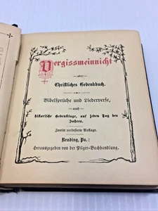 Antiquarian & Rare Book. German VERGISSMEINNICHT Book, Daily Scripture book. - Imagen 1 de 12