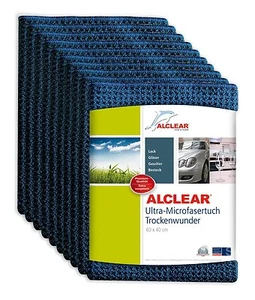 ALCLEAR® Set of 10 Ultra Microfibre Cloth DRYING MIRACLE Navy 60x40cm 820901 Car - Picture 1 of 3