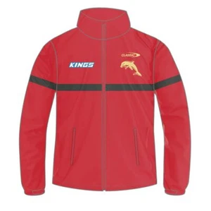 DOLPHINS 2024 NRL TEAM LOGO CLASSIC SPORTSWEAR MENS ADULT RED SOFTSHELL JACKET - Picture 1 of 1