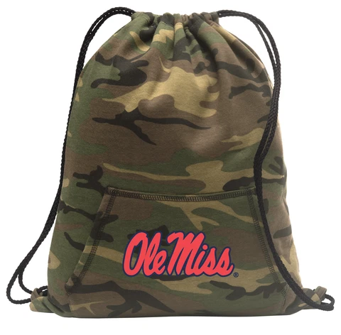 Ole Miss Backpack CAMO Drawstring Bag Pack CLASSIC HOODY DESIGN! Cover