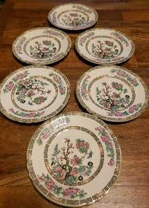 6 Myott Staffordshire England Indian Tree Green Pattern Saucer - Picture 1 of 5