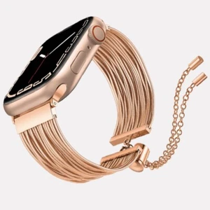 CORREA DE RELOJ APPLE ACERO INOXIDABLE 10/9/8/7/6/5/4/SE ULTRA 1/2 MULTICOLOR LUJO  - Imagen 1 de 22