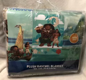 Disney Moana Raschel Blanket Throw 60 X 80 Super Soft Twin Size NEW - Picture 1 of 9
