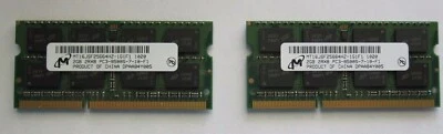 2x2GB Micron PC3-8500 (DDR3-1066) SO-DIMM 1066 MHz PC3-8500 DDR3 Memory... - Image 1 of 4