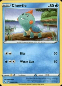 2x (SWSH01-060) Chewtle (C) Pokemon Sword & Shield Card # 60 - Picture 1 of 1
