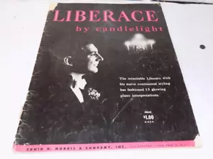 Libro de partituras Liberace By Candlelight Ewin Morris 1953 interpretaciones para piano - Imagen 1 de 2