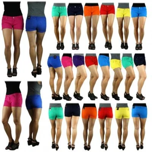 Miss Kitty Women's Colored Mini Shorts - Picture 1 of 17
