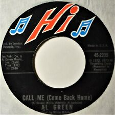 Al Green Call Me 70's Soul Oldies EX+ 45 7" Vinyl Typed Jukebox Strip  #A