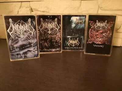  4x UNLEASHED tapes MC cassette Where no life Dwells, Shadows of the Deep + 2pcs - Image 1 of 4