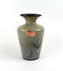 Murano Glas Vase Label Handarbeit Sammlerstück Marmor-Optik Italy Glass 14,2cm