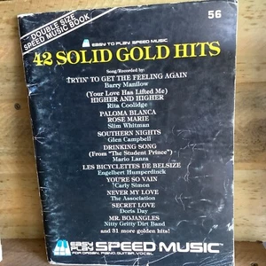 EASY TO PLAY SPEED MUSIC - 42 SOLID GOLD HITS - VINTAGE MUSIC BOOK ORGAN - Foto 1 di 6