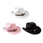 Casual Western Cowboy Hat Photo Props Fancy Dress Sun Hats Wide Brim Cosplay