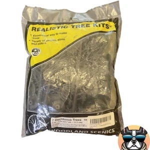 Woodland Scenics Realistic Tree Kit - 7 (5"-7") Deciduous Trees - Sealed in Bag - Picture 1 of 5