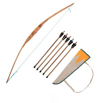 Juego de arco para principiantes 80 cm arco de flecha con ayuda para apuntar, carcaj textil, 5 flechas 400 mm  - Imagen 1 de 3