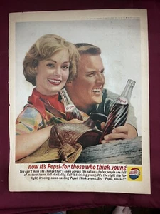 Pepsi Cola Print Ad Advertisement 1962 (10.5x13.5) - FOR THOSE WHO THINK YOUNG - - Picture 1 of 2