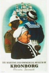 Original vintage poster KRONBORG DANISH MARITIME MUSEUM 1948 - Picture 1 of 1