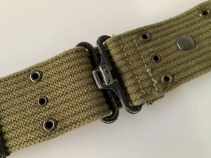 VTG Old US M36 M1936 Pistol Belt Cotton Brass Korea World War II WW2 Army 40s - Picture 1 of 24