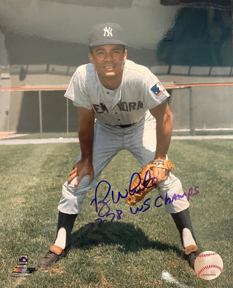 Roy White Signed 8x10 Photo "77-78 WS Champs" Ins COA - Image 1 of 1