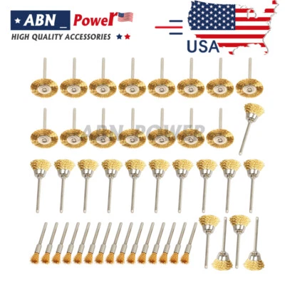 CAHUCZLHOZ 45Pcs Wire Brush Wheel Cup Pen Brush Mix Set For Dremel Rotary Tool Die Grinder