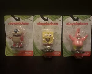 New Nickelodeon 3” Mini Figures Set of 3 SpongeBob, Stimpy & Patrick Star - Picture 1 of 9