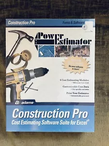 NEW~Adams Construction Pro Power Estimator Forms & Software Suite for Excel~NIB - Picture 1 of 3