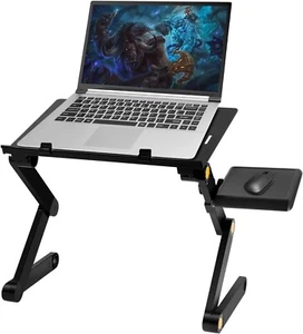 Adjustable Laptop Stand, Laptop Desk for up to 17" Laptops (Black) - Afbeelding 1 van 14