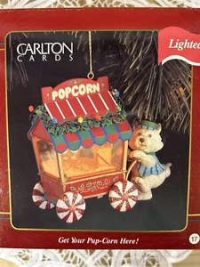 Carlton 2001 Get Your Pup-Corn Maltese Bichon Dog Christmas Ornament Rare New - Picture 1 of 4