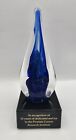 Hand Blown Art Glass Award on Black Base ~ Prostate Cancer Research Institute 