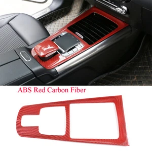 Red Carbon Fiber Central Console Gear Panel Cover For Benz B GLB W247 X247 2020 - Picture 1 of 12